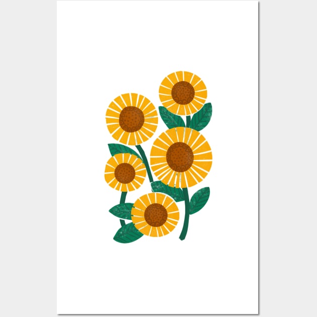 Mod Sunflower Wall Art by latheandquill